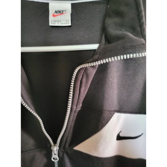 Vintage 80s Nike Black Jacket Full Zip Large - Picture 10 of 12